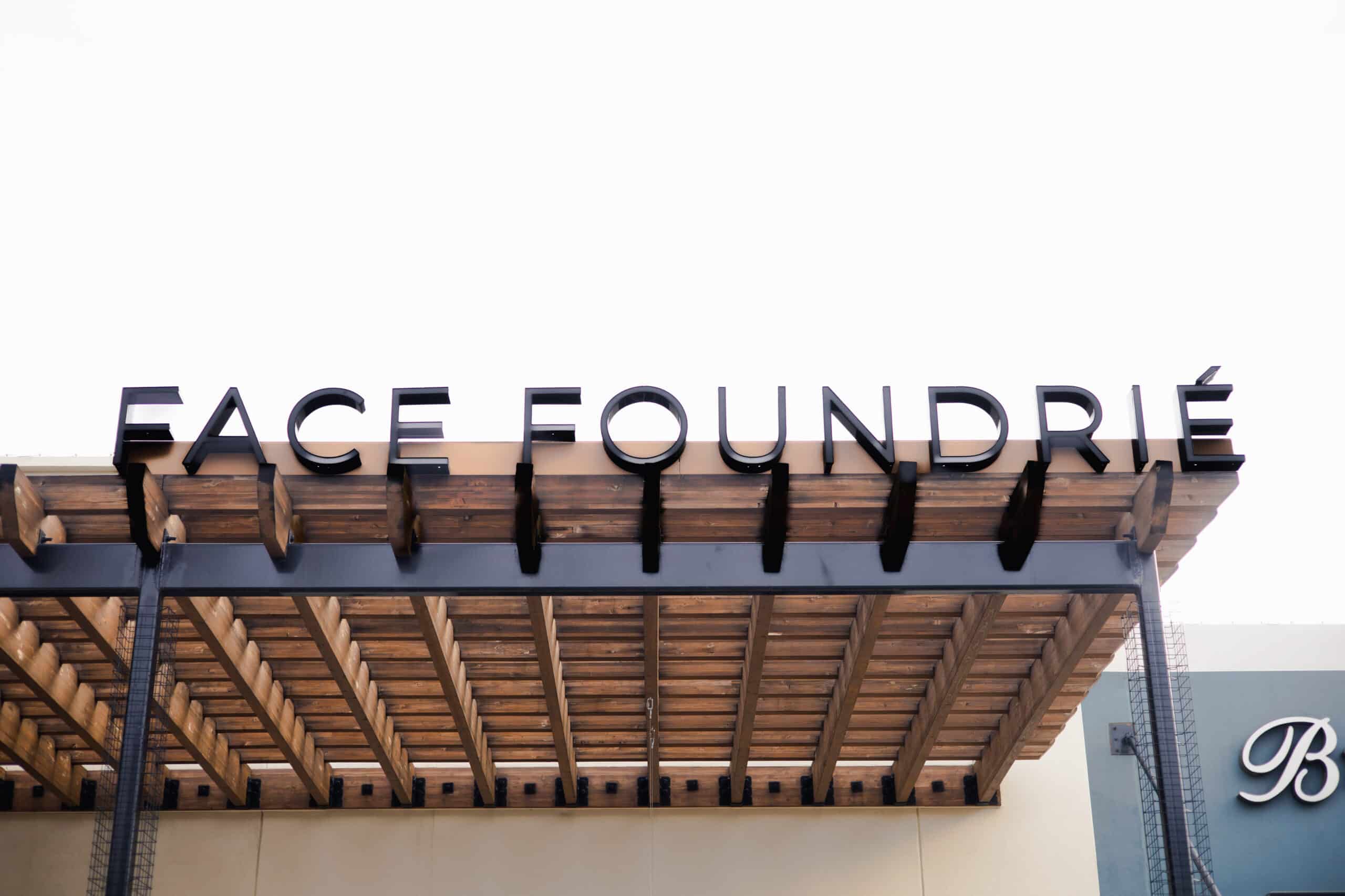 The store front of a FACE FOUNDRIE location.
